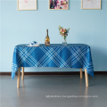 Wholesale polyester custom rectangular waterproof printed table cloth for living room